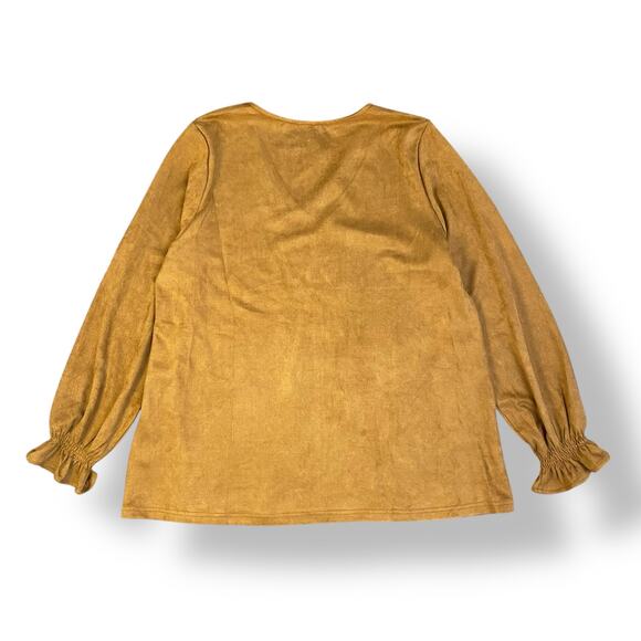 Joh NWT Abigail Suede‎ Top Womens Size XL In Caramel Boho - Picture 5 of 8
